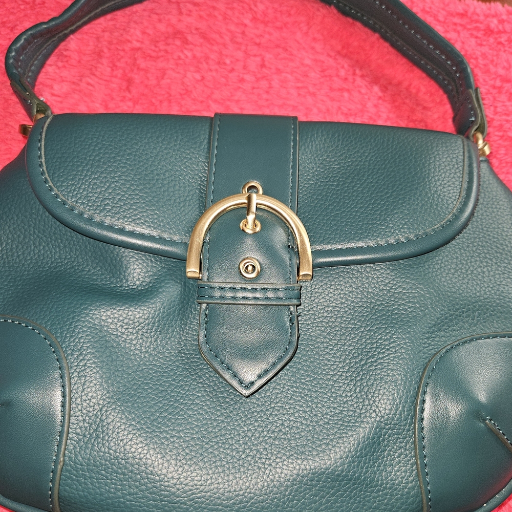 Elegant Teal Leather Handbag